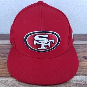 59FIFTY New Era San Francisco 49ers Red Baseball Cap Hat Size 7 1/8